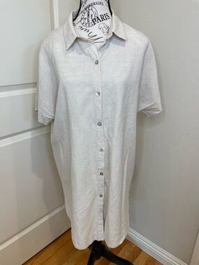 Rhythm Classics Tan Linen Cotton Blend Oversized Top size XL